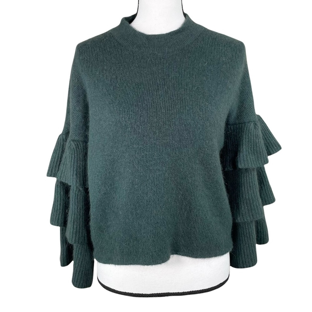Endless Rose Forest Green Exaggerated Sleeve Sweater - Picture 2 of 5